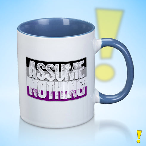 Assume Nothing Asexual Pride Flag Color Accent Mug